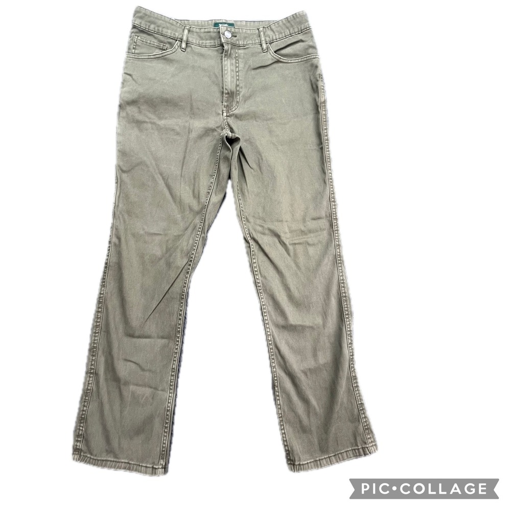 Woolrich Men's Green Bootcut Jeans 32x30 tag actual 34x28 Cargo Pocket‎